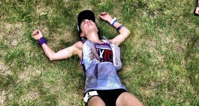 Maureen Gillespie 100K finish - Matt Howard photo