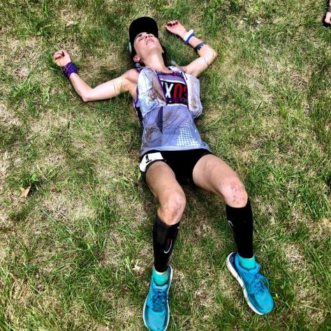 Maureen Gillespie 100K finish - Matt Howard photo